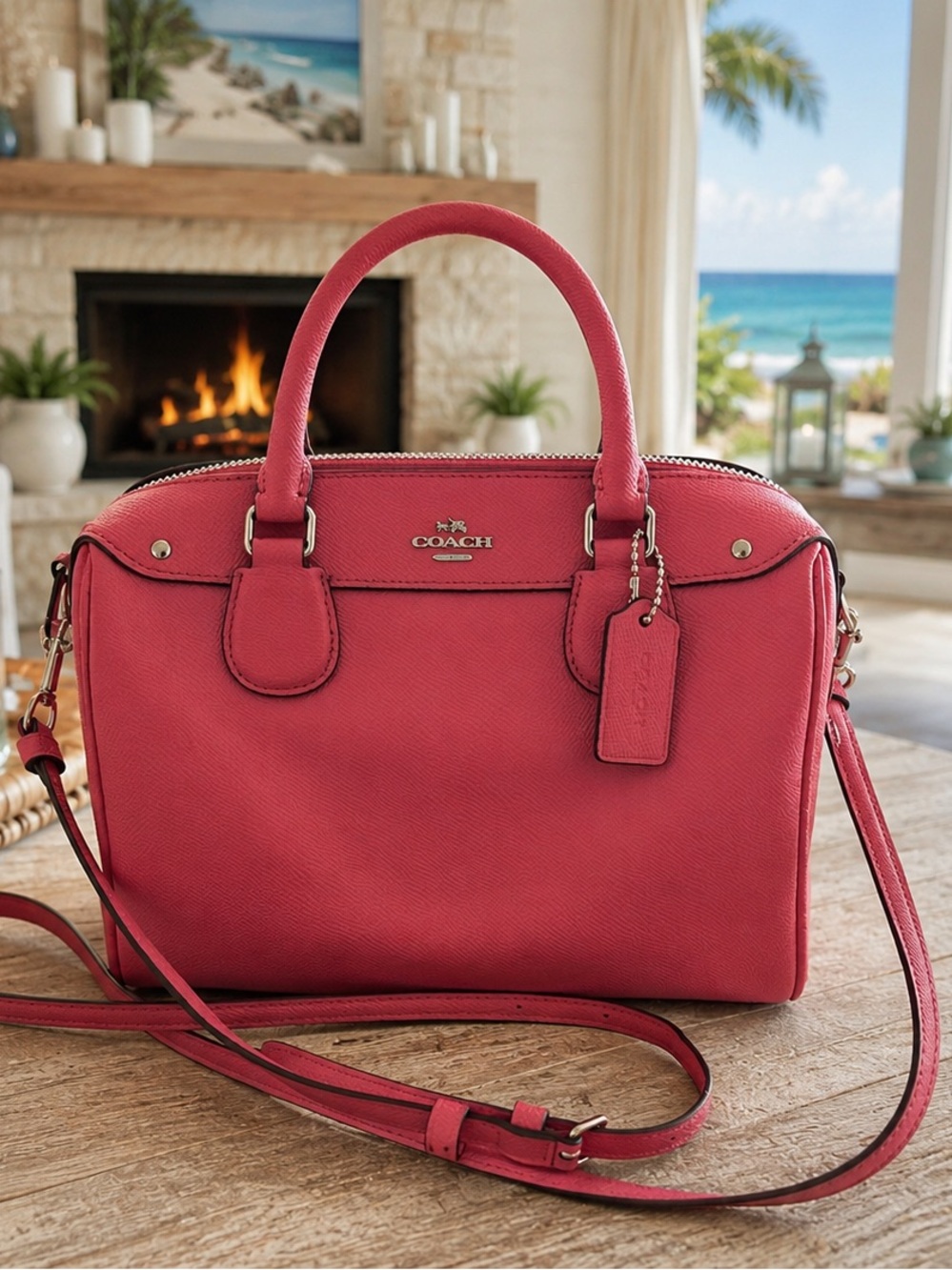 Coach Mini Bennett 2010 Satchel Pink Leather Satchel with Crossbody Strap